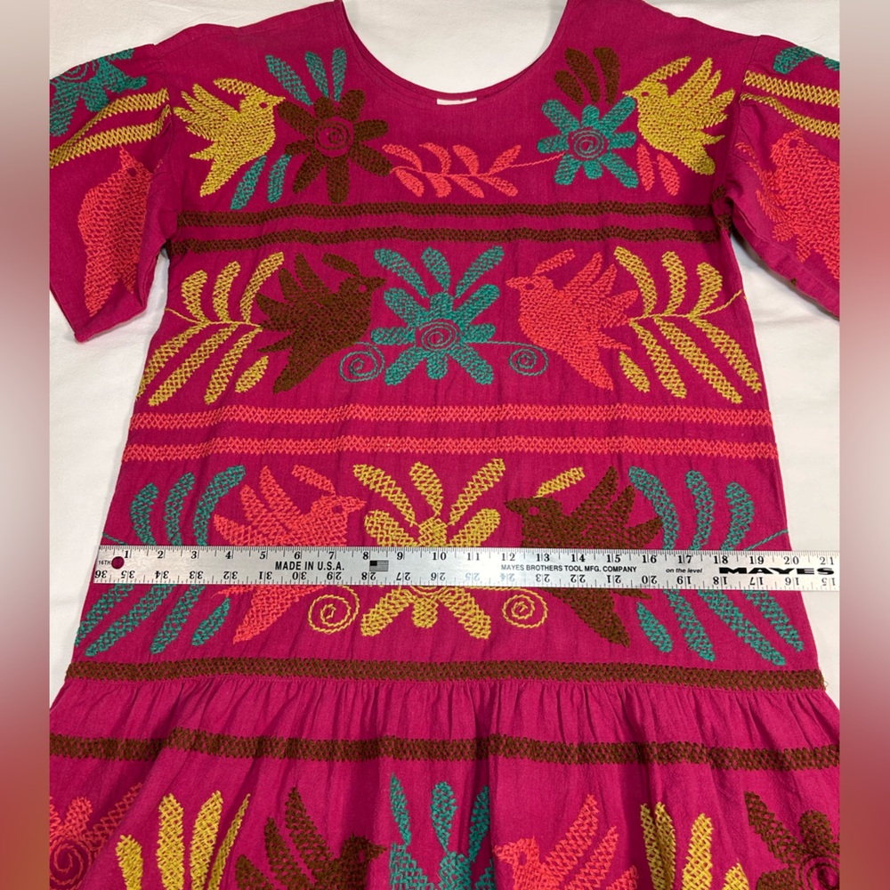 Sister Mary Flutter Sleeve A Line Embroidered dress. Size XS Otami Style EUC - Picture 6 of 9